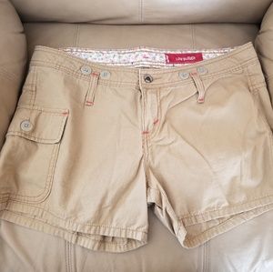 Levi's Khaki Low Slouch Shorts